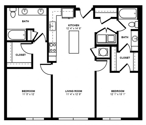 B2B_2 BD 2 Bath_1090sqft